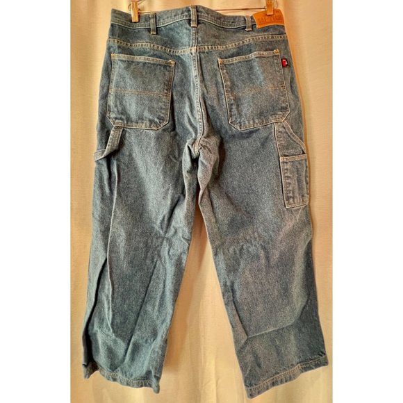 Saf-Tech Flame Resistant Carpenter Jeans HRC2 Blue Straight Leg Cotton 36x30 EUC - Picture 2 of 16